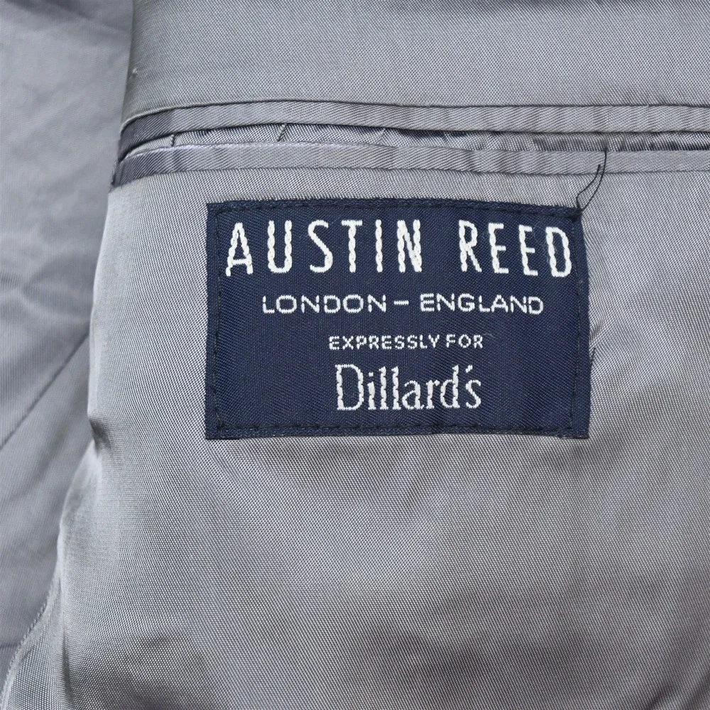 Austin Reed 44R 36x30 Gray Glenn Check Wool Mens Jacket Pants Suit